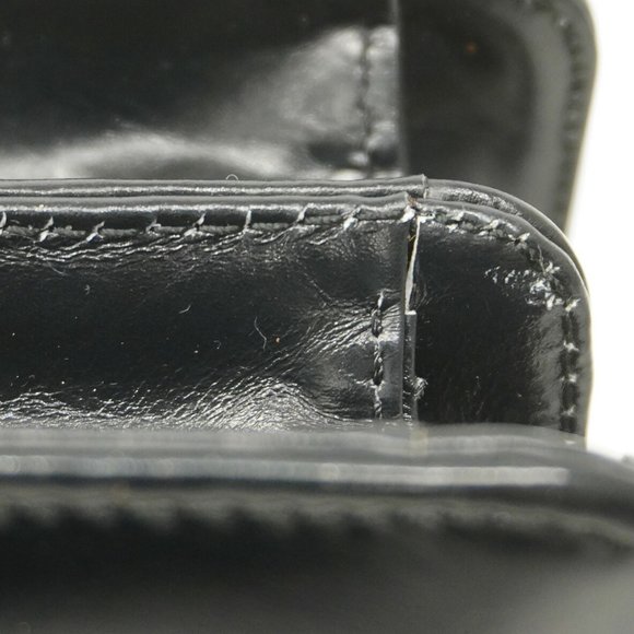 Celine Shoulder Bag Leather Black Women's - Picture 12 of 16